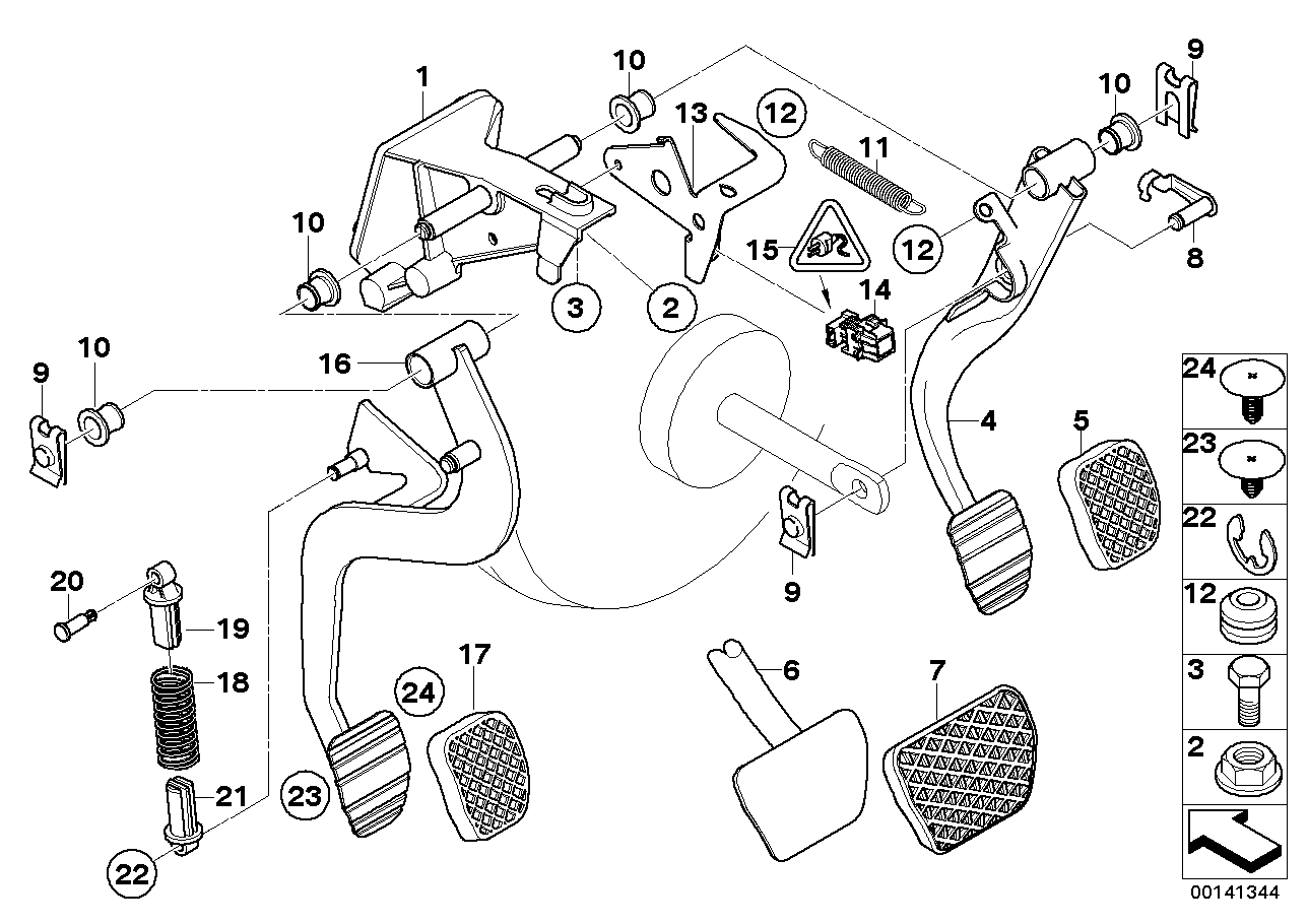 Genuine BMW 35303416956 E83 E89 Pin For Over-Center Helper Spring D=8mm/L=24,5mm (Inc. X3 & Z4 18i)