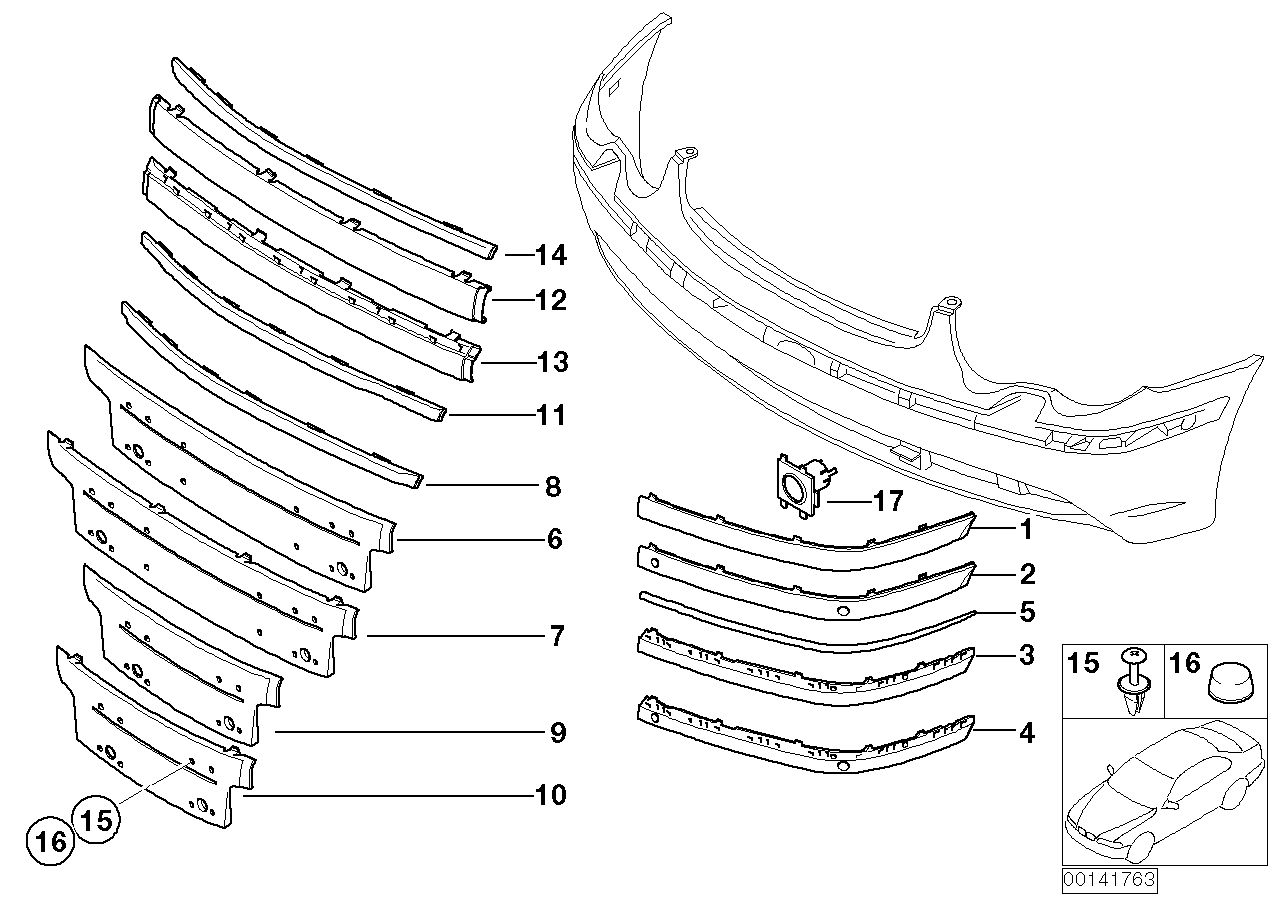 Genuine BMW 51117043454 E65 E66 Licence Plate Base Primed (Inc. 745i, 730i & 730d)