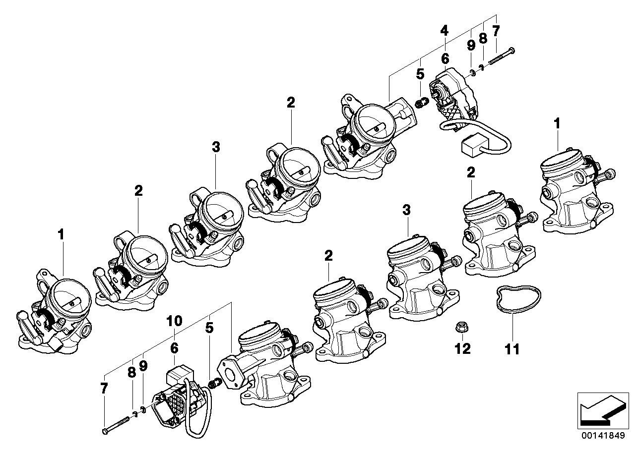 Genuine BMW 13547834832 E63 E61 E64 Throttle Housing Assy (Inc. M5 & M6)