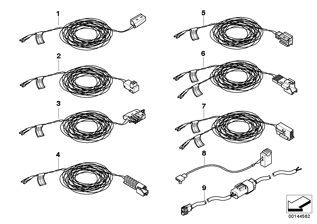 Genuine BMW 61116939938 E85 Rep.Cable F Passeng.Airbag And Ctrl Unit (Inc. Z4 3.0i, Z4 2.0i & Z4 2.2i)