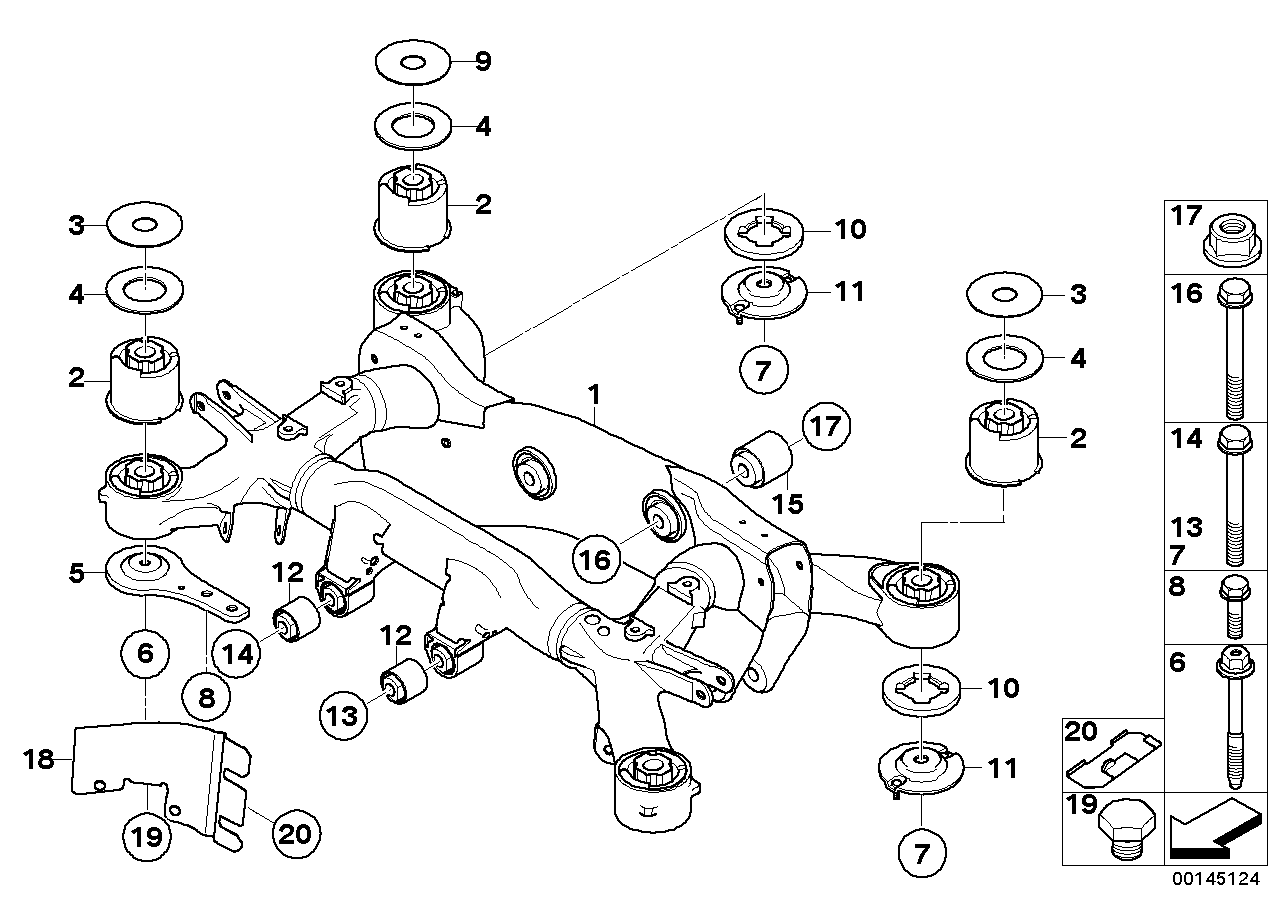 Genuine BMW 33316778120 E66 E65 E67 Stopper, Rear (Inc. 730Ld, 745i & 760LiS)