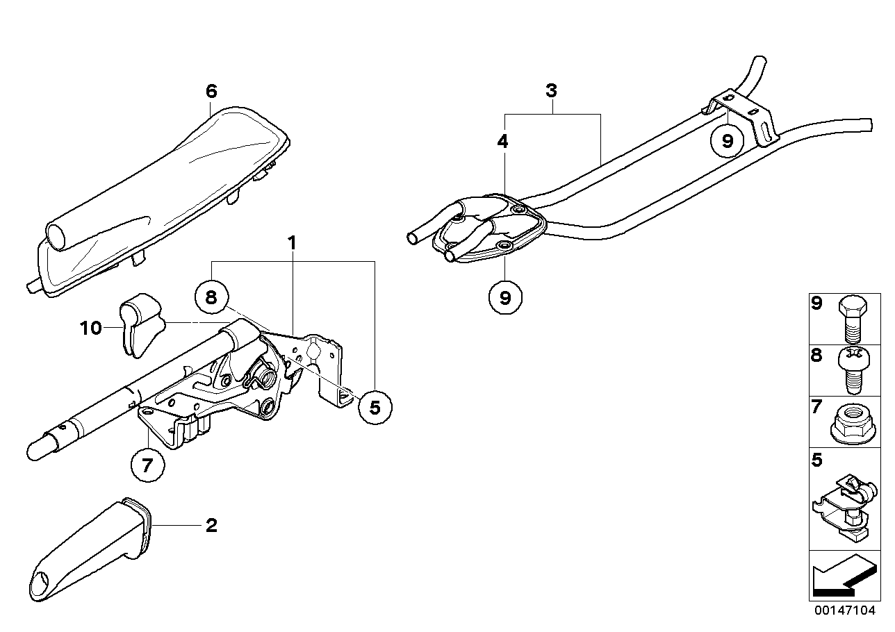 Genuine BMW 34408036495 Handbrake Handle