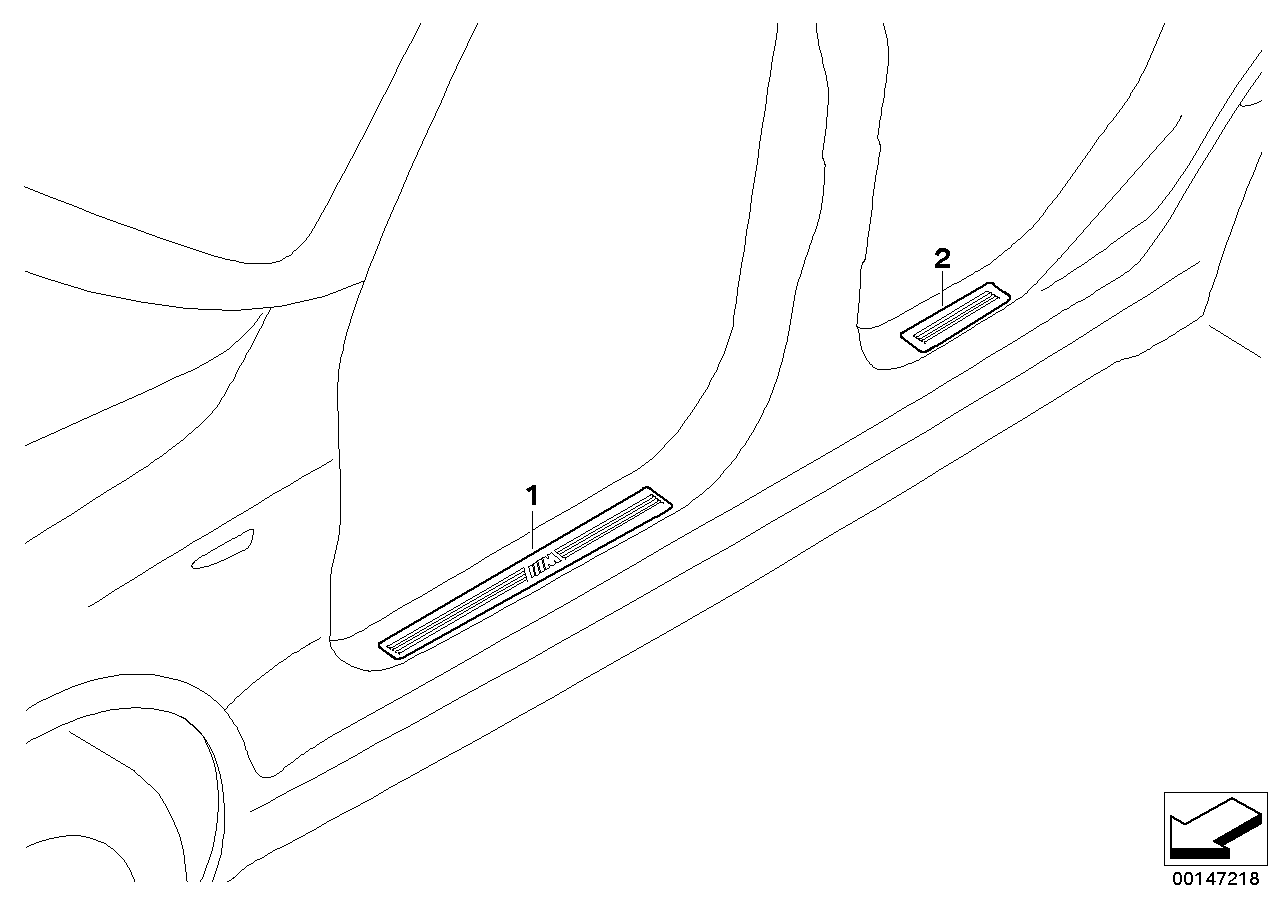Genuine BMW 51773415849 E83 Rear Left Entrance Cover M (Inc. X3)