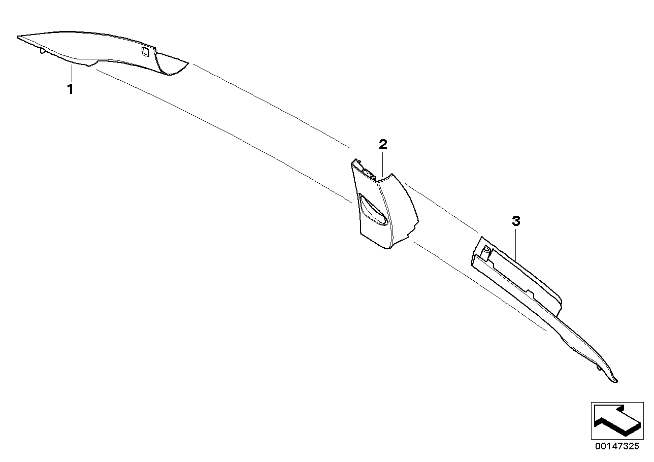 Genuine BMW 51437898396 E63 Right Column A Cover Its ANTHRAZIT (Inc. 635d, 630i & M6)