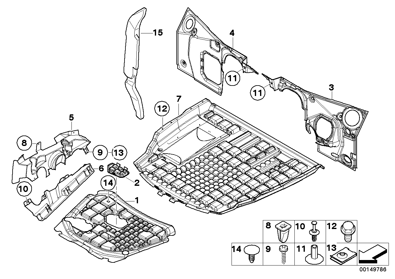 Genuine BMW 51717012078 E53 Cover, Steering Gear, Bottom Right (Inc. X5)