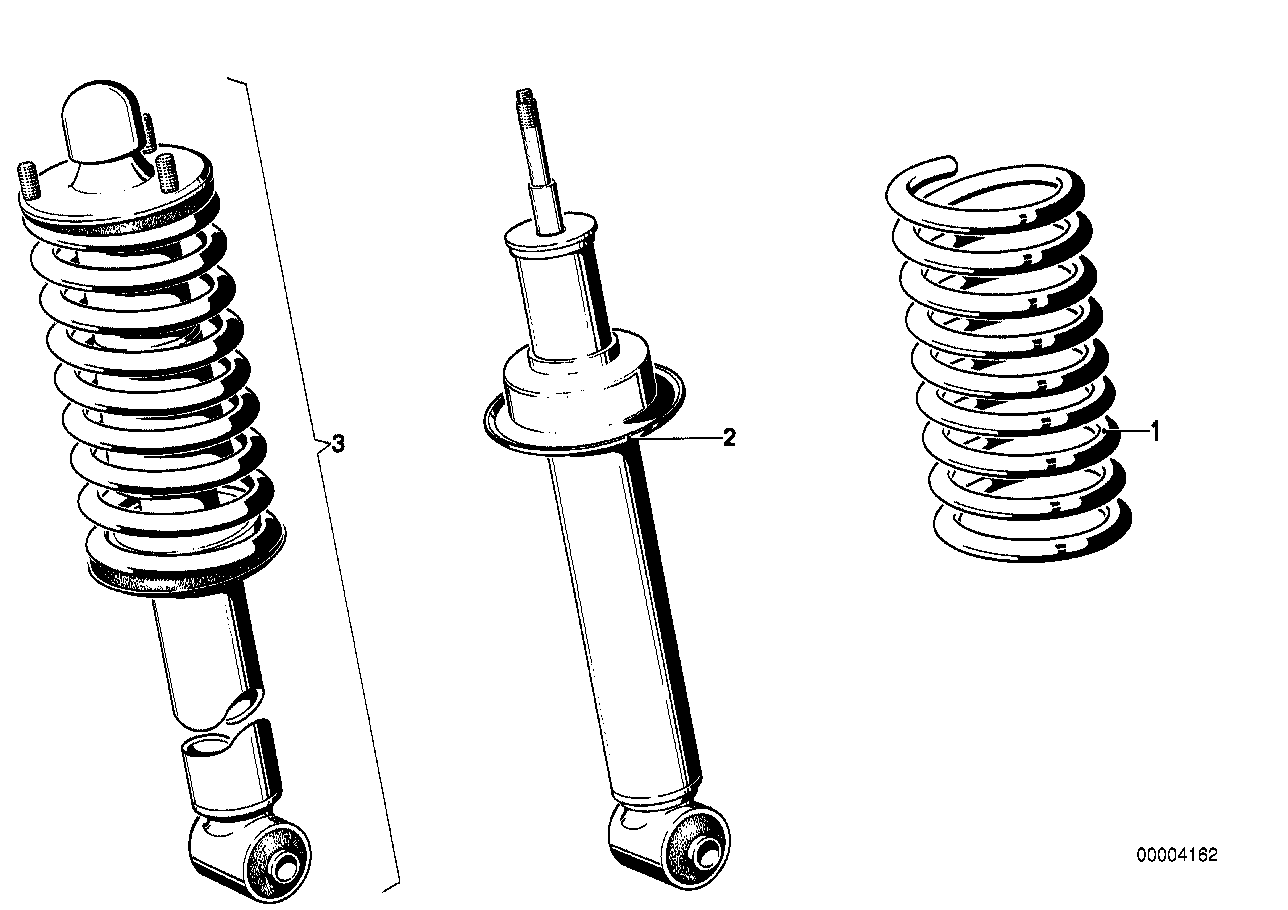 Genuine BMW 33531127855 E23 Coil Spring (Inc. 732i, 728i & 728iS)