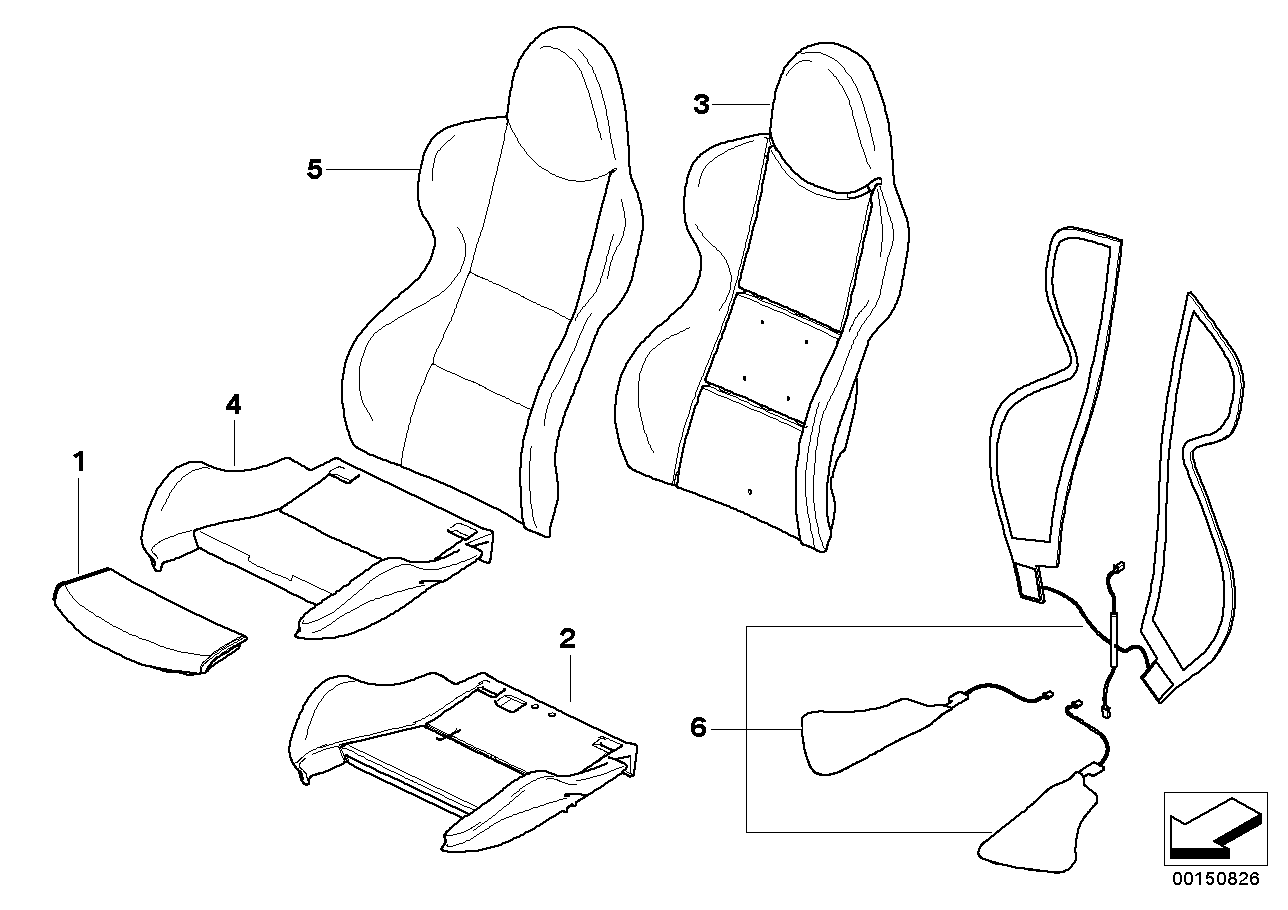 Genuine BMW 52108040704 E85 E86 Cover Backrest, Leather IMOLAROT (Inc. Z4 M3.2)