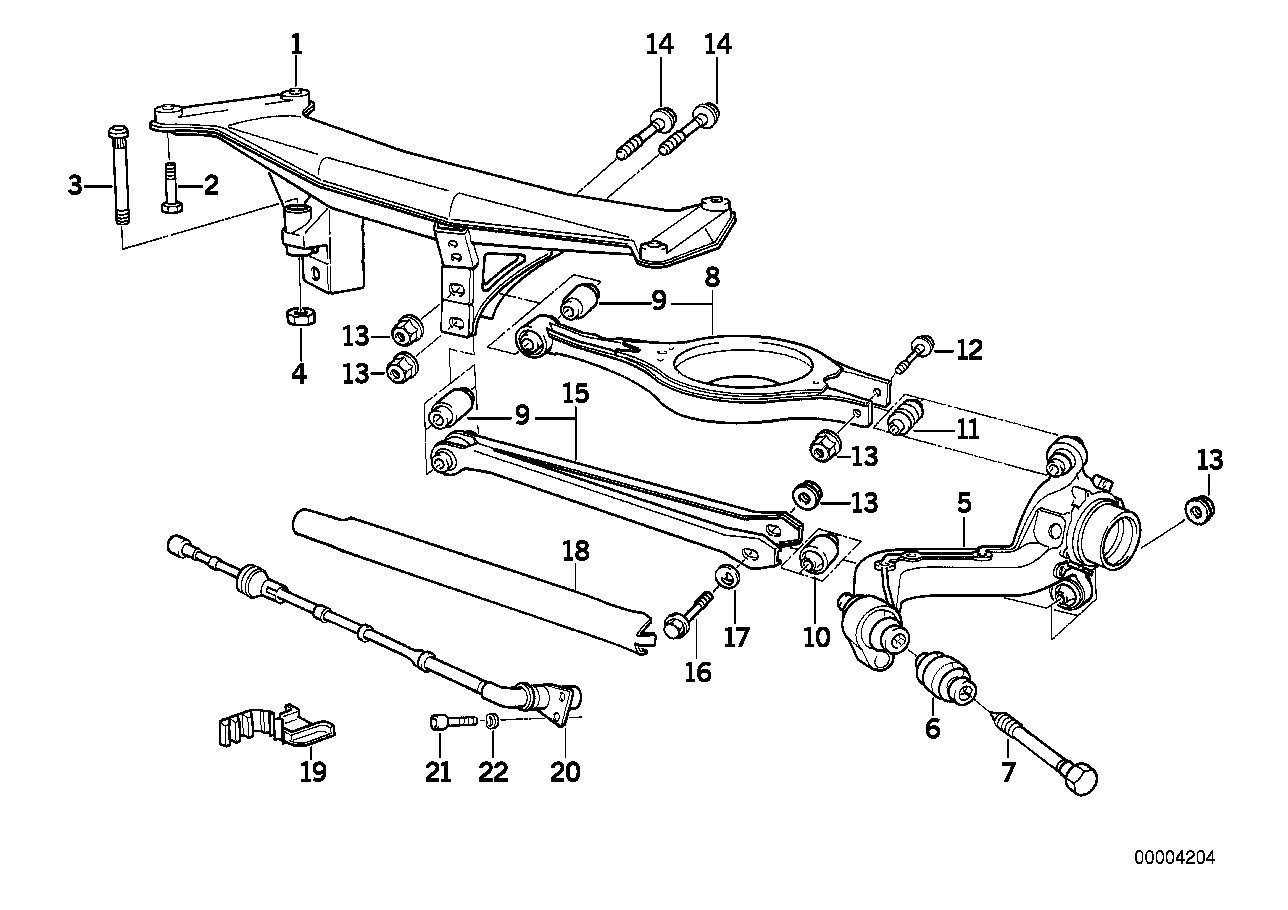 Genuine BMW 33321137147 Trailing Arm, Left (Inc. Z1)