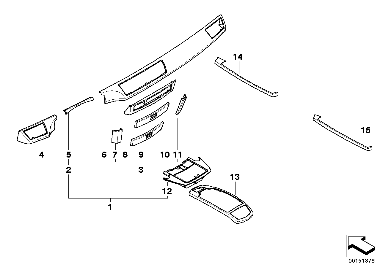 Genuine BMW 51457025214 E65 E66 Wood Panel, Instrument Panel, Right KIRSCHE HELL (Inc. 735i, 745i & 745Li)