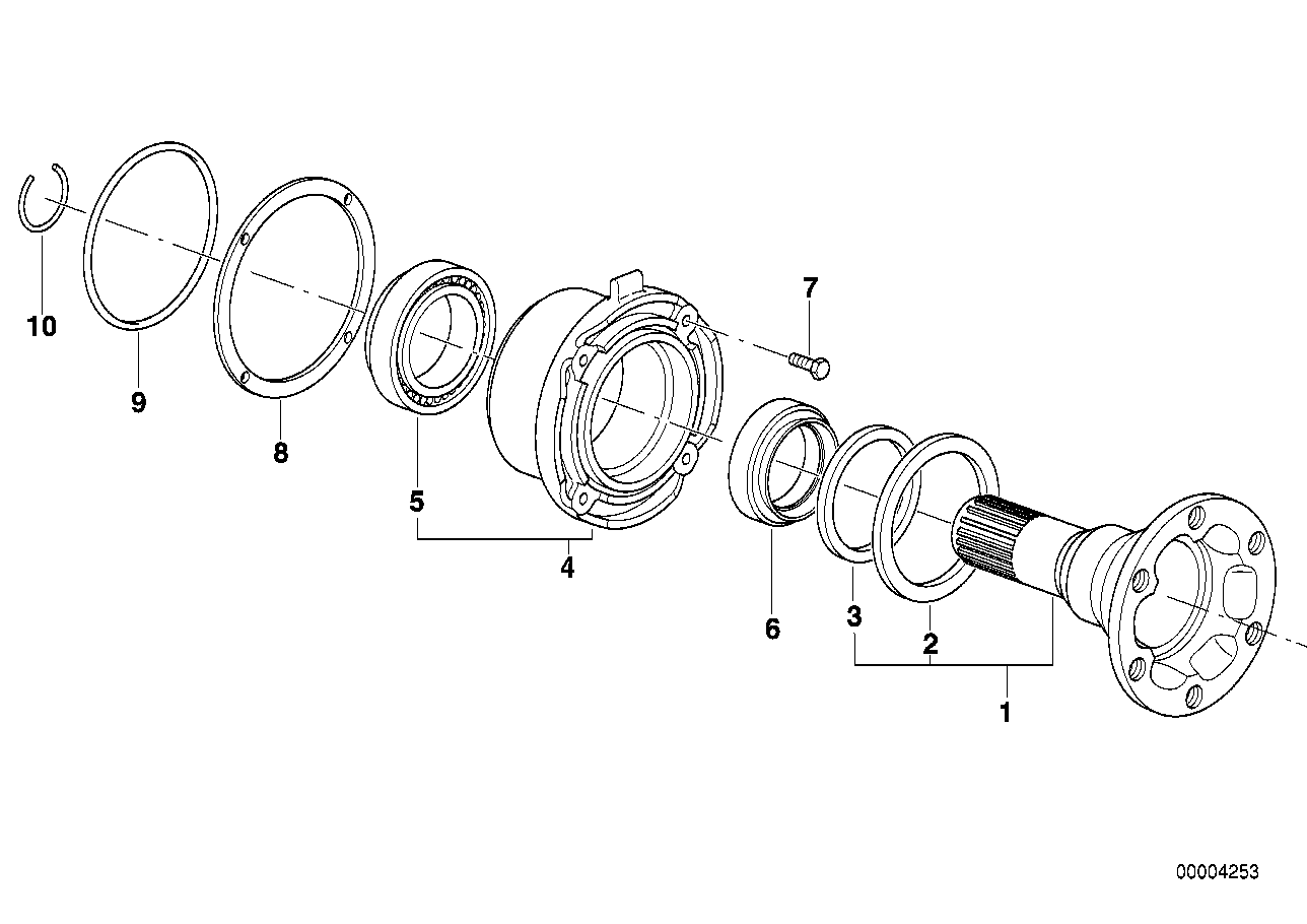 Genuine BMW 33131206448 E38 E24 E36 Tapered Roller Bearing (Inc. 740i, 735iL & M635CSi)