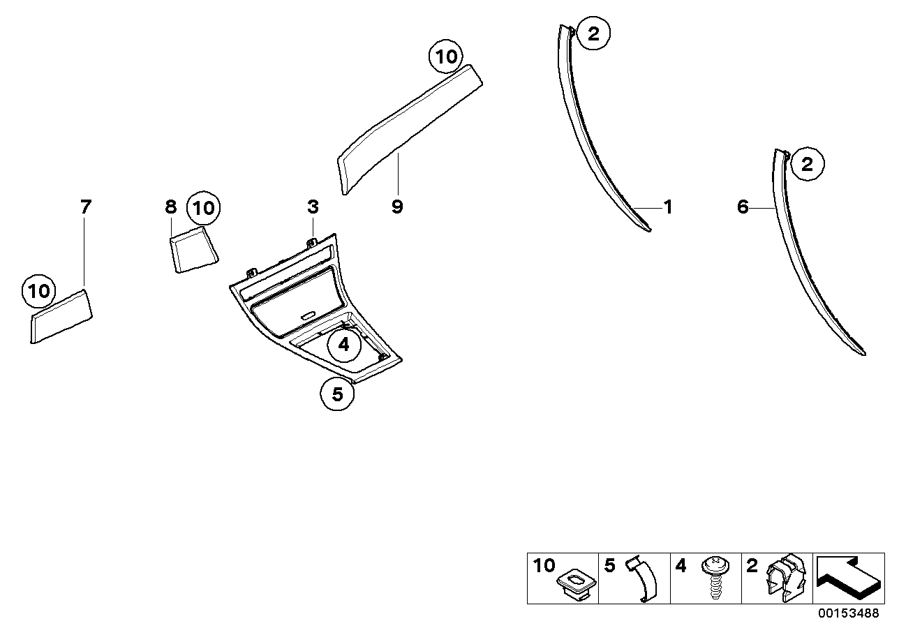 Genuine BMW 51413422578 E83 Inter. Handle,Upper Part Poplar Wood, R. HELL (Inc. X3)