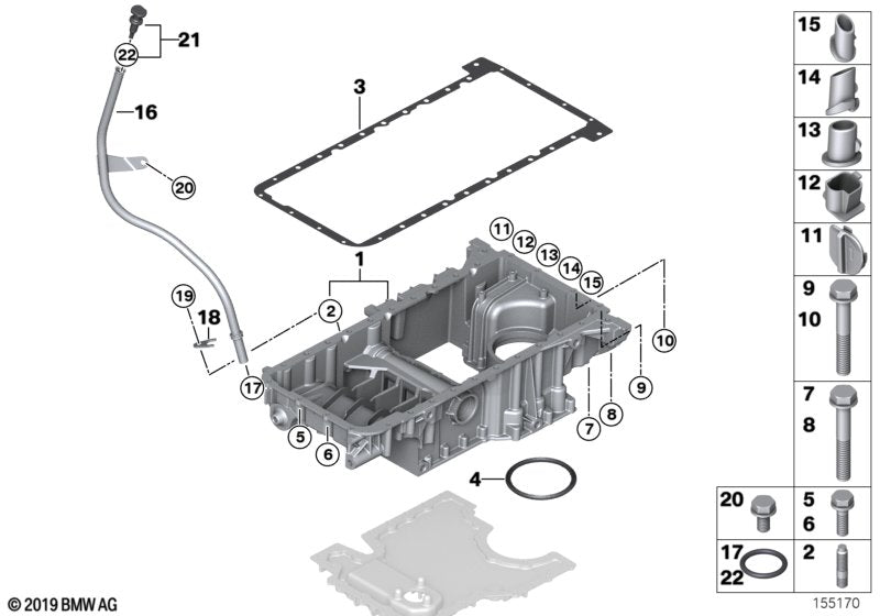 Genuine BMW 11437546639 E70 Guide Tube (Inc. X5 4.8i)