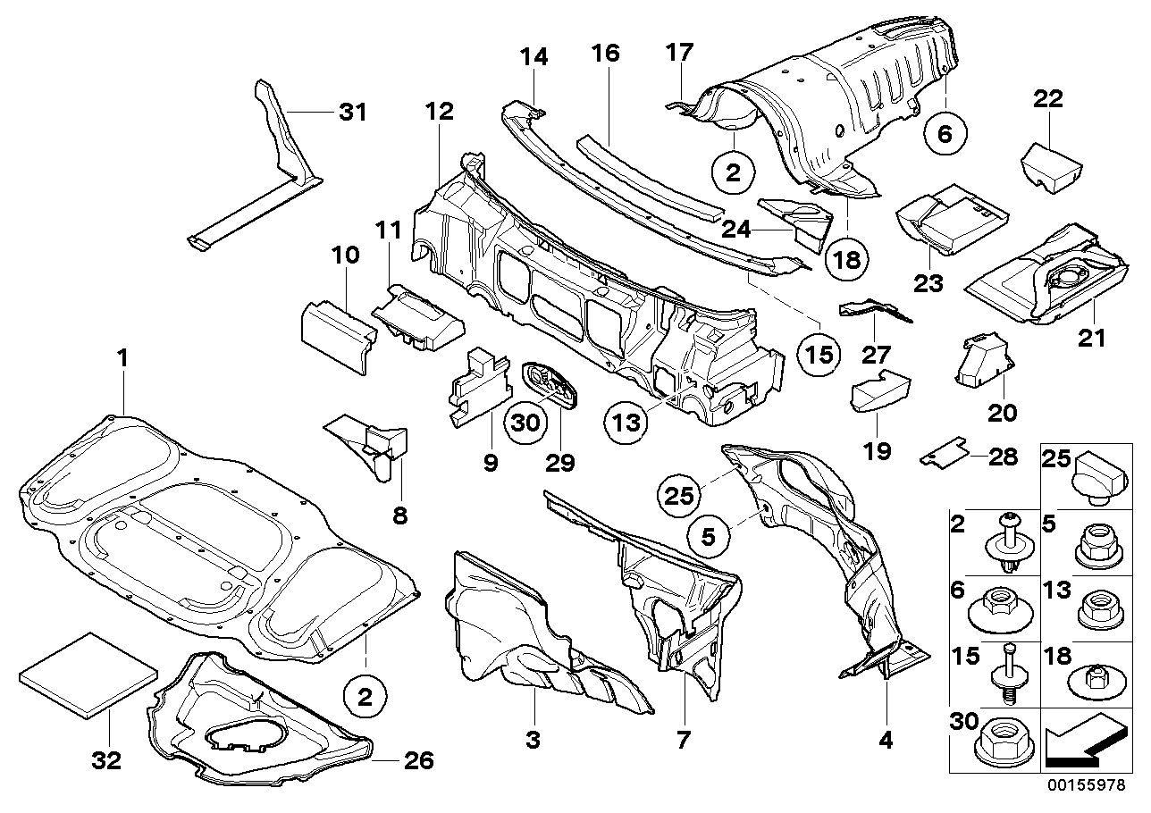 Genuine BMW 51487135244 E66 E65 E67 Sound Insulating Engine Hood (Inc. 740d, 730Li & 735Li)