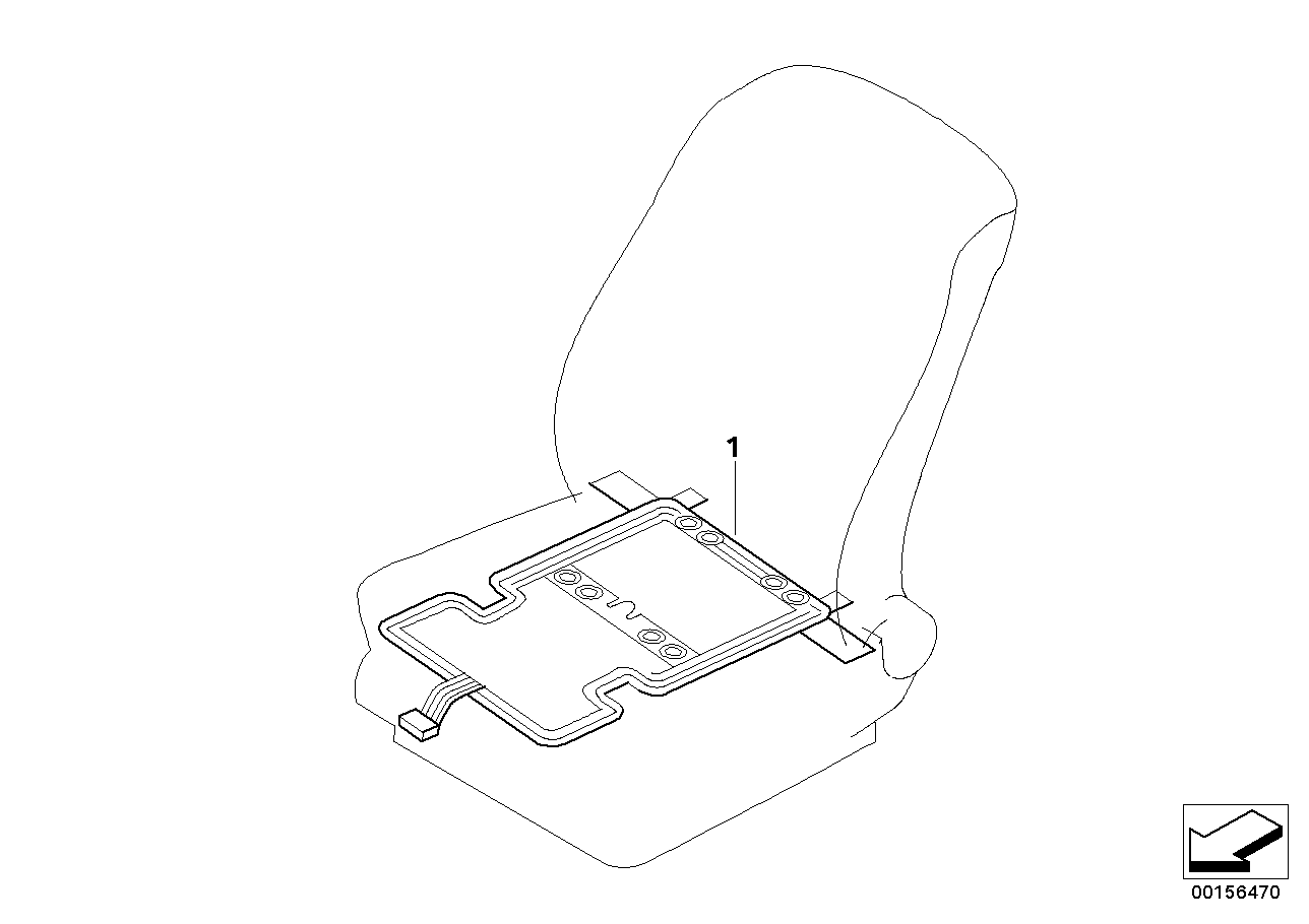 Genuine BMW 65776964881 E70 Sensor Mat, Front Seat (Inc. X5)
