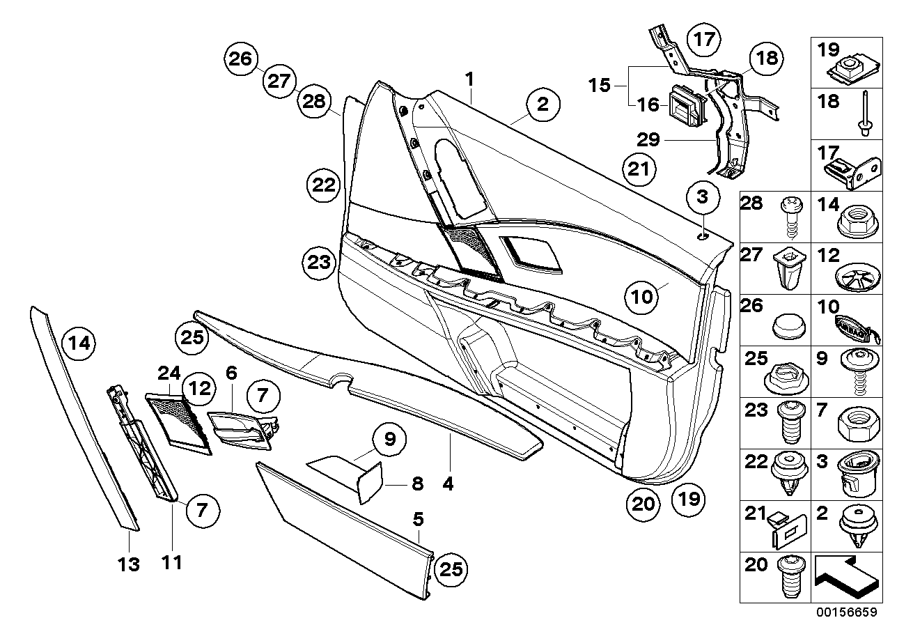 Genuine BMW 51417076801 E60 E61 Door Panel, Leather, Front Left BEIGE (Inc. 530xd, 520i & 550i)