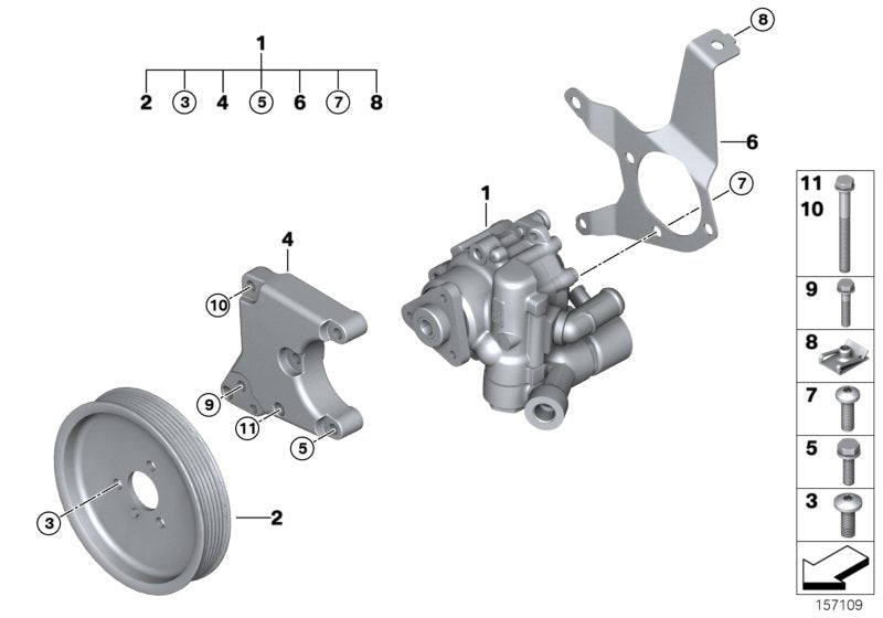 Genuine BMW 32416794921 E92 E91 Power Steering Pump (Inc. 335d) | ML Performance UK UK Car Parts