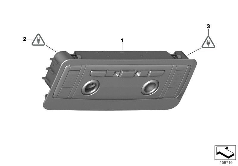 Genuine BMW 61319225700 E88 E93 Switch Unit Roof SCHWARZ (Inc. Z4 35i, Z4 18i & Z4 30i)