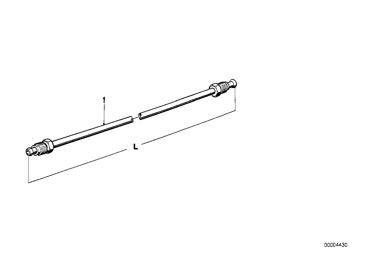 Genuine BMW 34321153804 E12 E21 Pipe M10/M10-2915mm (Inc. 2000tilux, 3.0S & 3.0Si)