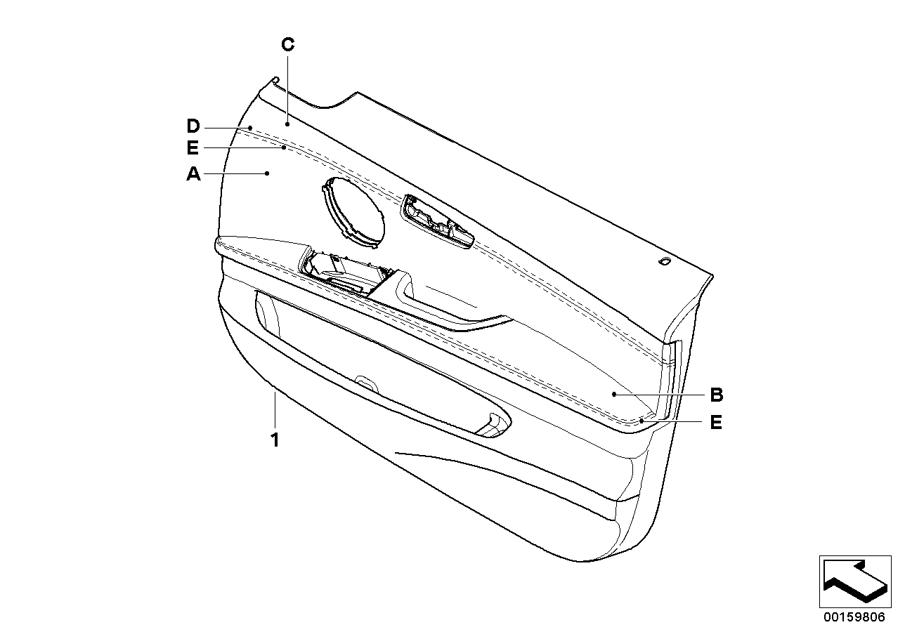 Genuine BMW 51417969226 E90 E91 Door Lining Leather Front Right INDIVIDUAL (Inc. 330i, 320i & 316i)