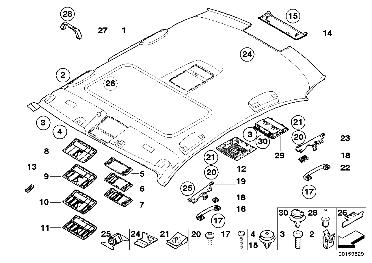 Genuine BMW 51446987158 E60 Cover F Ultrasonic Burglar Alarm CREAMBEIGE (Inc. 535i, 530xd & 525xd)