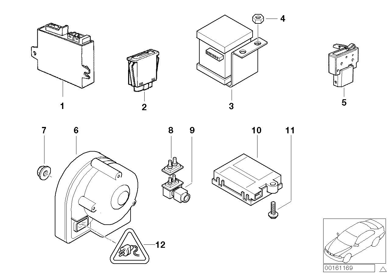 Genuine BMW 65756923210 E36 Inclination Indicator (Inc. Z3 2.0, Z3 2.2i & Z3 M)