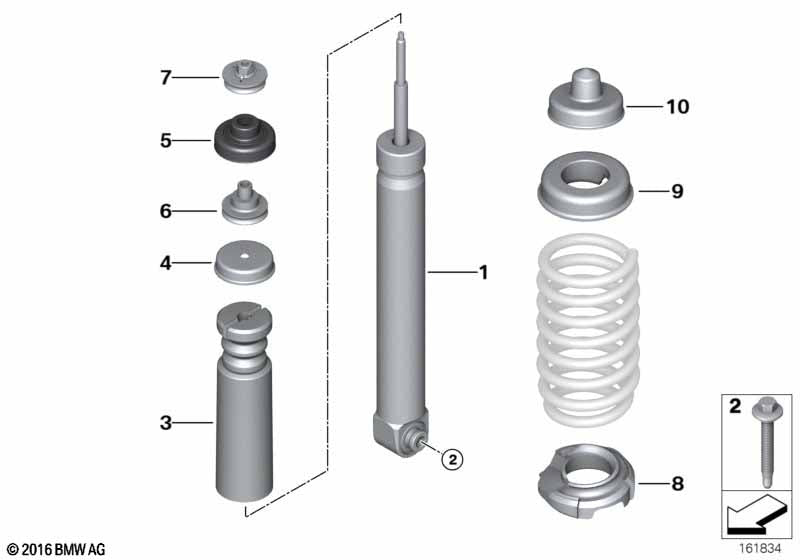 Genuine BMW 33522283638 Hex Bolt With Washer M12X1,5-10.9