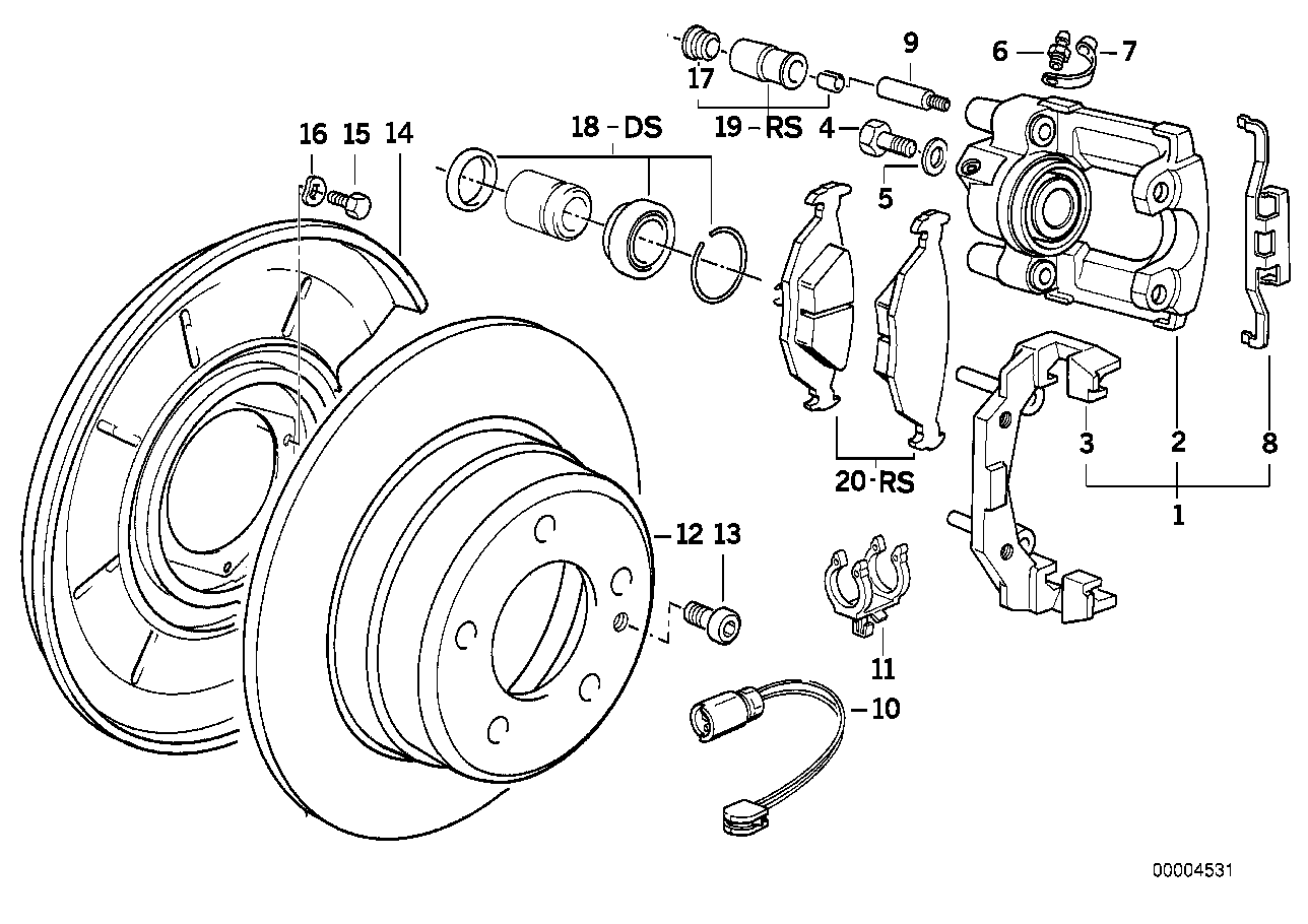 Genuine BMW 34210017514 Brake Disk 282X10 (Inc. Z1)