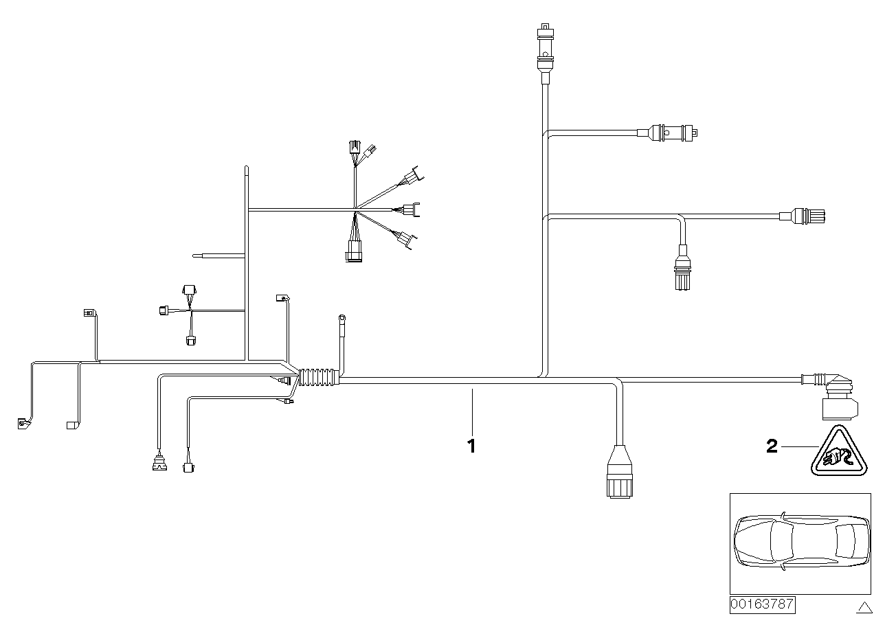 Genuine BMW 12537592925 E81 E90 E92 Wiring Harness, Engine Trans. Module (Inc. 328xi, 328i & 125i)