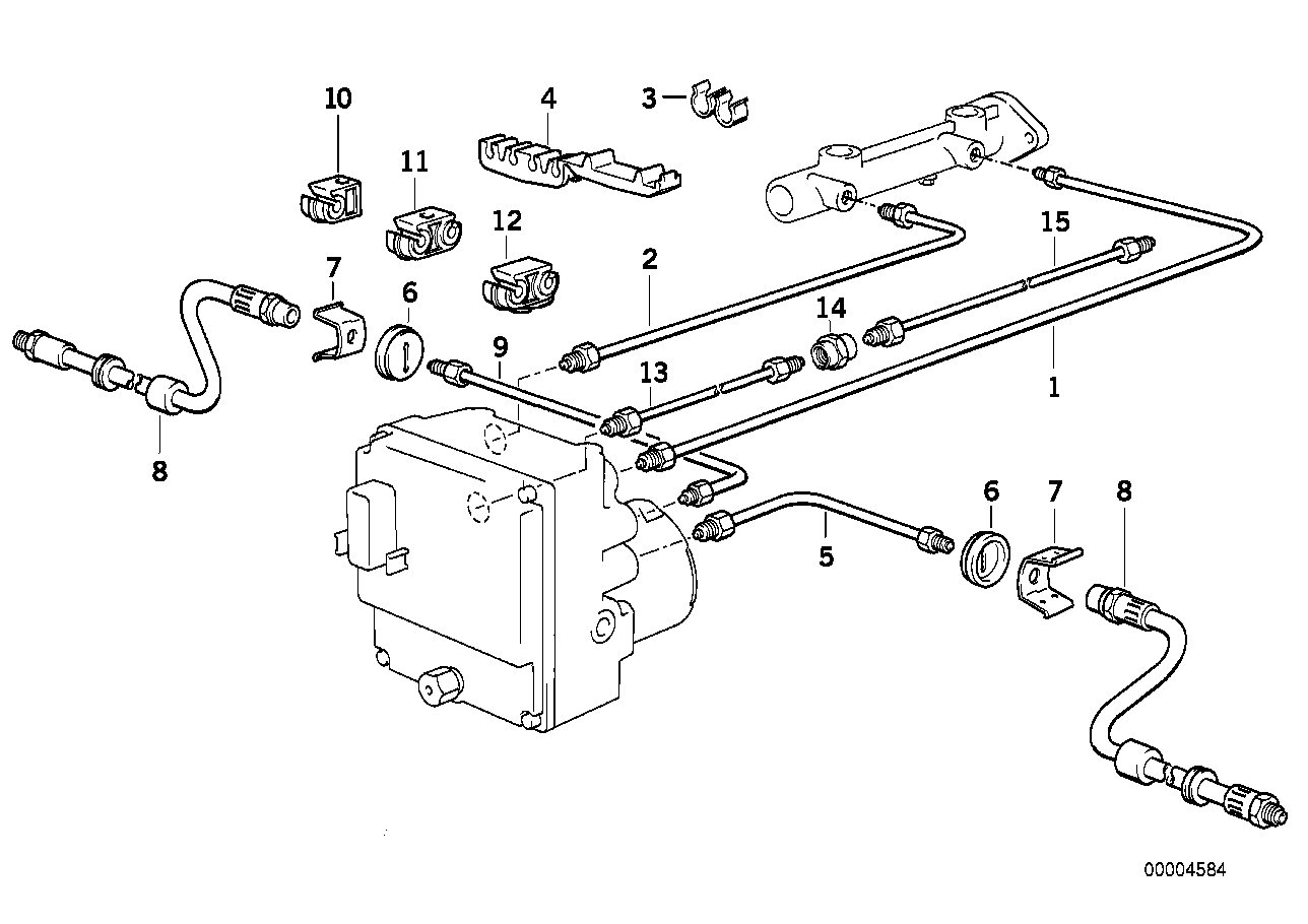 Genuine BMW 34326755518 E34 Pipe M10/M12-2806mm (Inc. 530i & 540i)