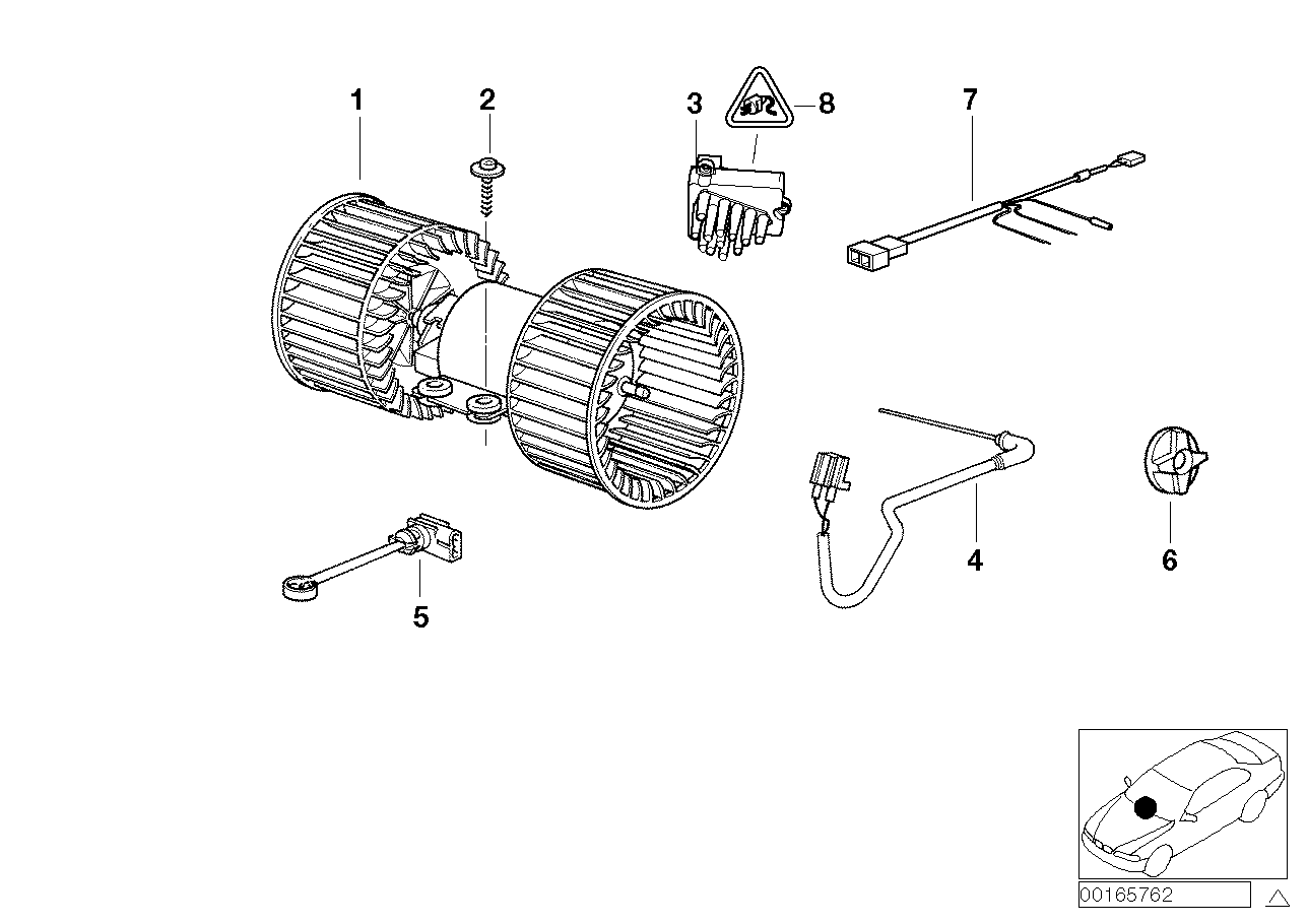 Genuine BMW 64118391387 E39 E38 Evaporator Temperature Sensor (Inc. 728i, 725tds & 523i)