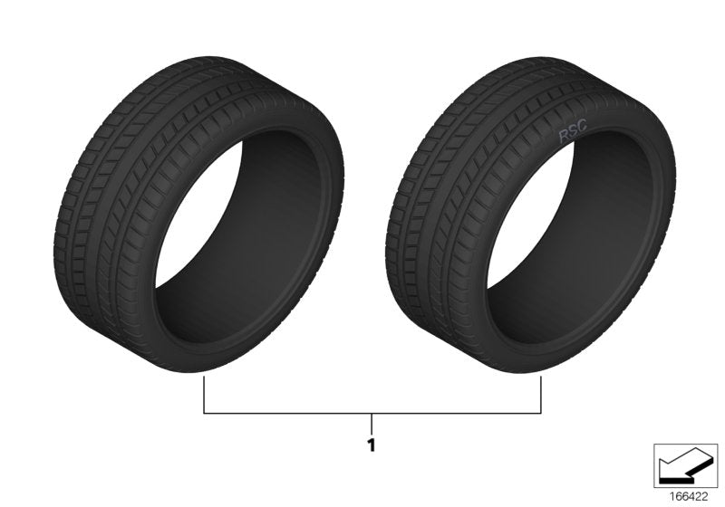 Genuine BMW 36122456206 F39 Nokian Wr D4 225/55R17 97H (Inc. X2)