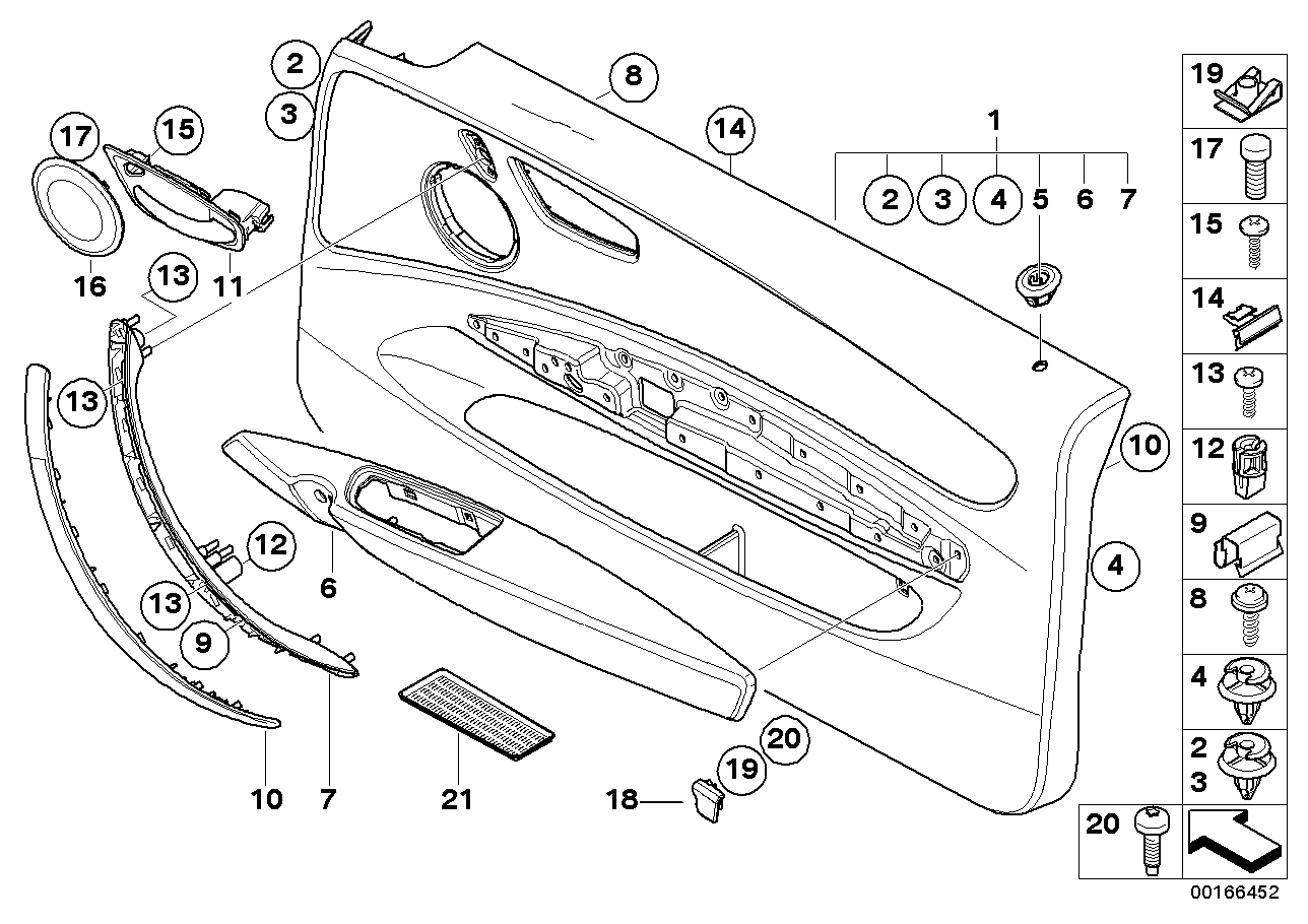 Genuine BMW 51416981160 E88 E82 E81 Cover For Map Pocket, Right ALASKAGRAU (Inc. 123d, 116i 2.0 & 116d)