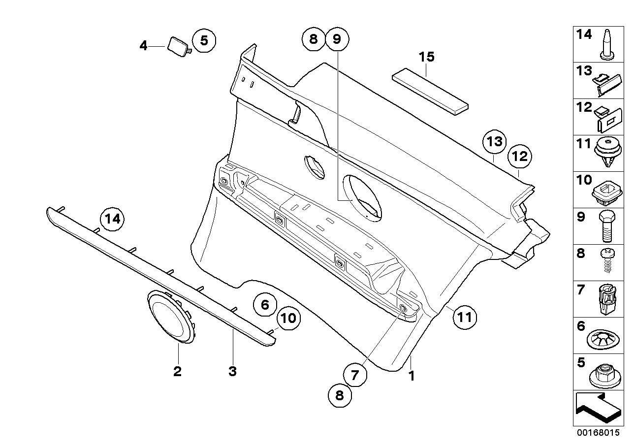 Genuine BMW 51437218820 E92 Lateral Trim Panel Rear Right SCHWARZ (Inc. 330xi, M3 & 330d)