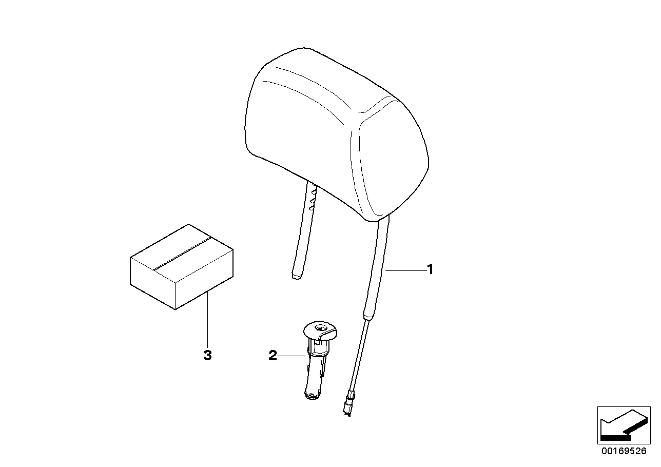 Genuine BMW 52107259364 E92 Headrest Leather KORALLROT (Inc. 325d, 318i & 328xi)
