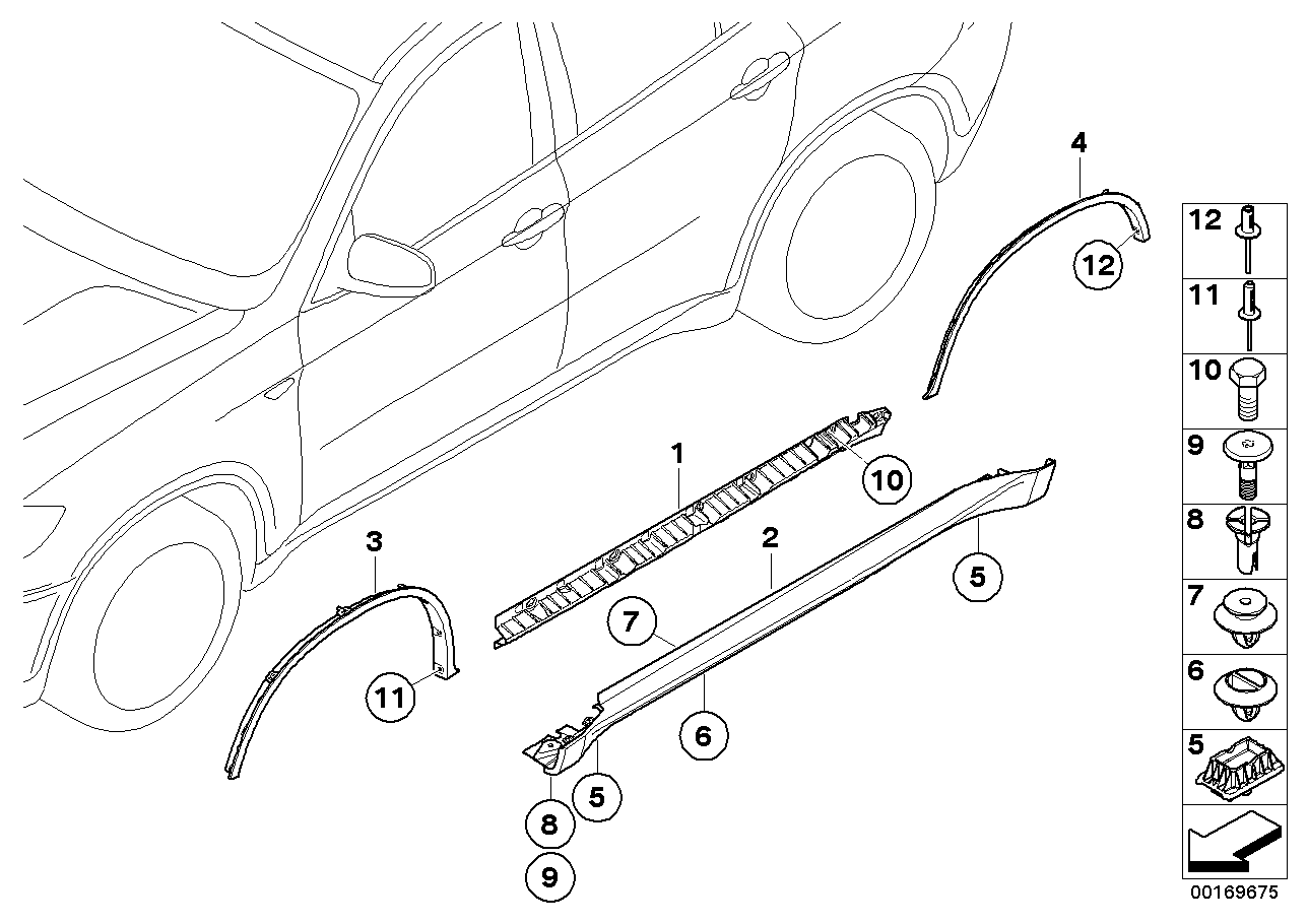Genuine BMW 51777176329 E71 E72 Cover, Wheel Arch, Rear Left SCHWARZ (Inc. X6)
