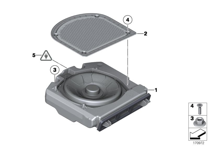 Genuine BMW 65139224876 Central Bass High-End Sound System RECHTS (Inc. 520d, 530d & 535i)
