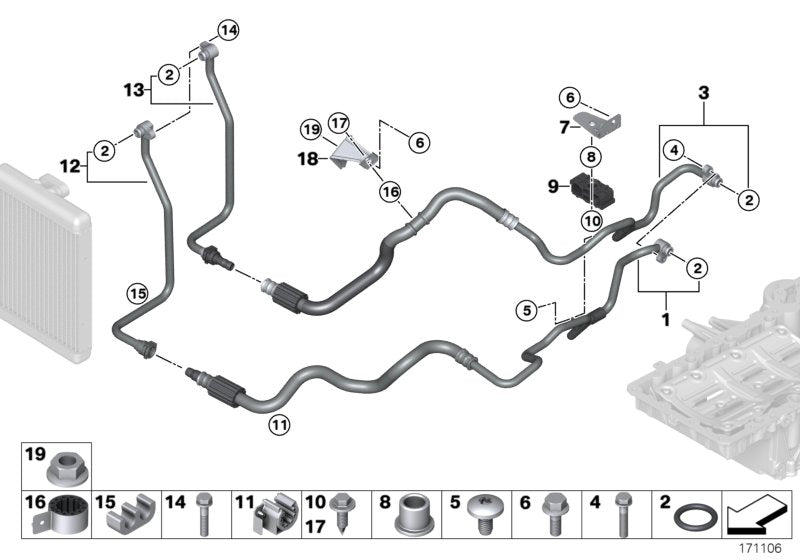 Genuine BMW 17227583181 E71 Clamp (Inc. X6 50iX, Hybrid X6 & X5 50iX)