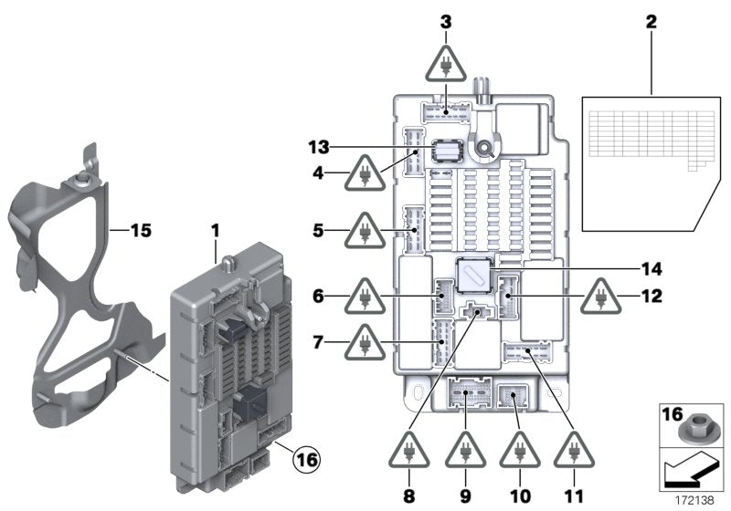 Genuine BMW 61136938654 Socket Housing 2-POL. (Inc. Cooper D ALL4 1.6, Cooper D ALL4 2.0 & Cooper D 1.6)