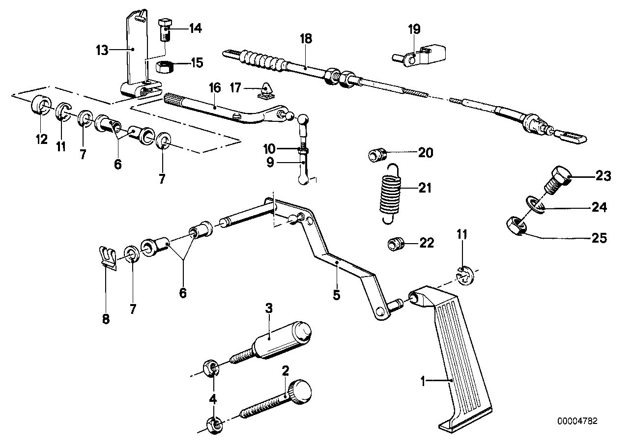 Genuine BMW 35411115456 E21 Bowden Cable (Inc. 316 & 320)
