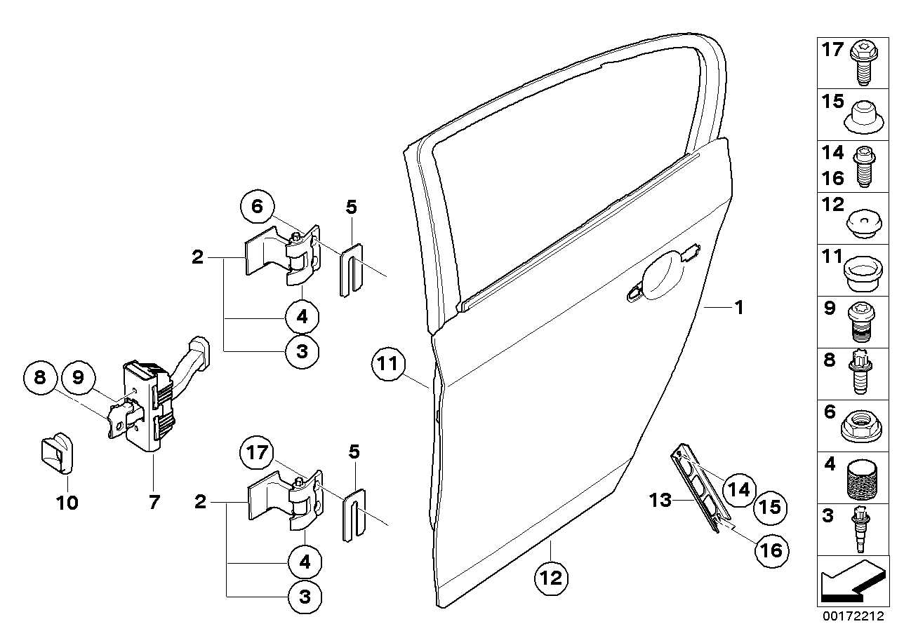 Genuine BMW 51717152244 E90 E91 Door Reinforcement, Rear Right (Inc. 320d, 320i & 325i)