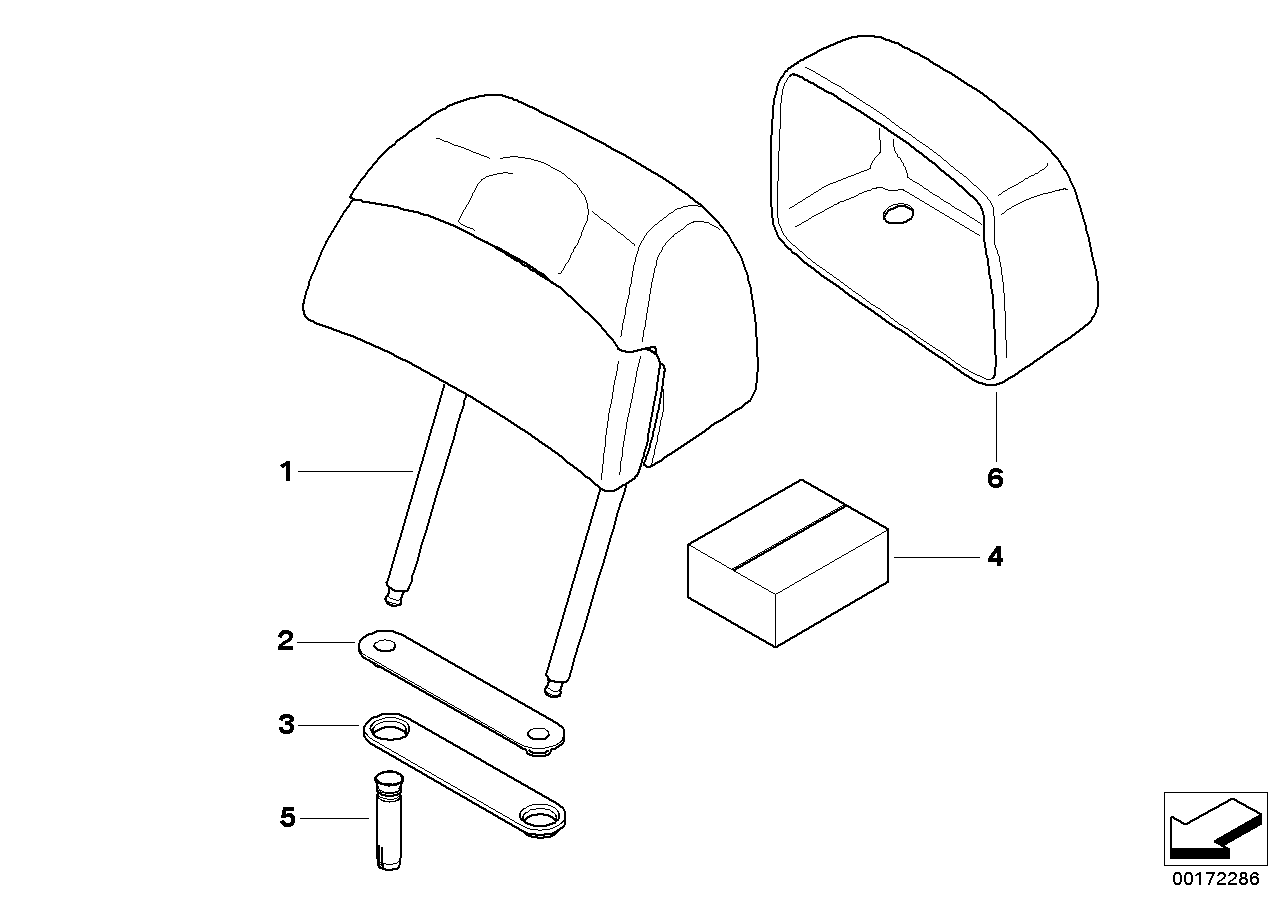 Genuine BMW 52109146125 E71 E72 E70 Headrest Leather OYSTER (Inc. X5)