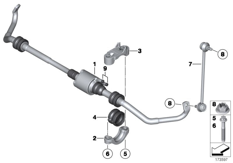 Genuine BMW 37116778089 Active Stabilizer Bar