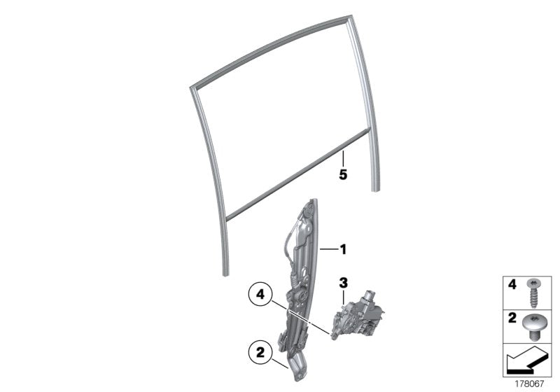 Genuine BMW 51357182615 Electr.Window Lifter Rear Left (Inc. 750iX, 750LdX & 730Li)
