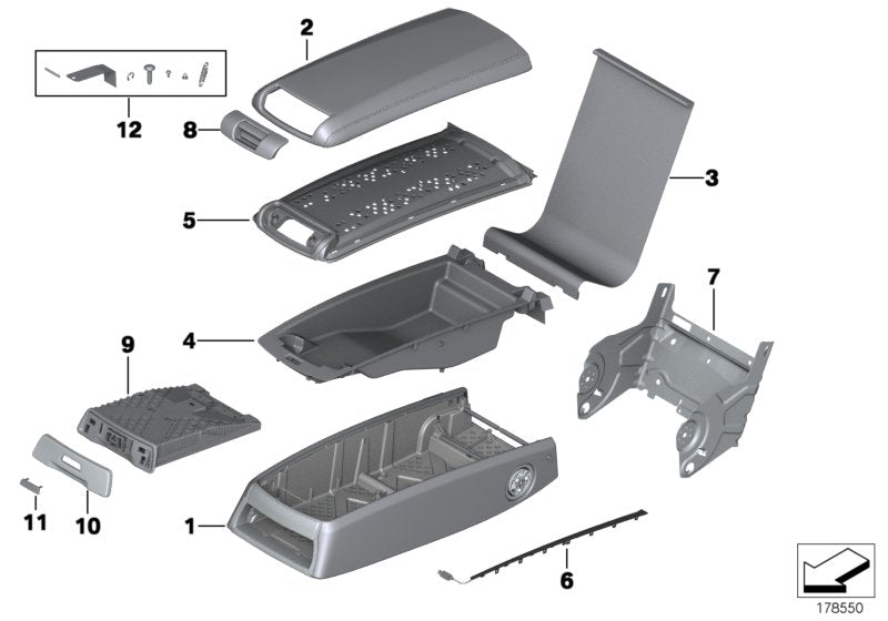 Genuine BMW 52207219786 Cover, Drink Holder VENETOBEIGE (Inc. 730Ld, 750dX & Hybrid 7)