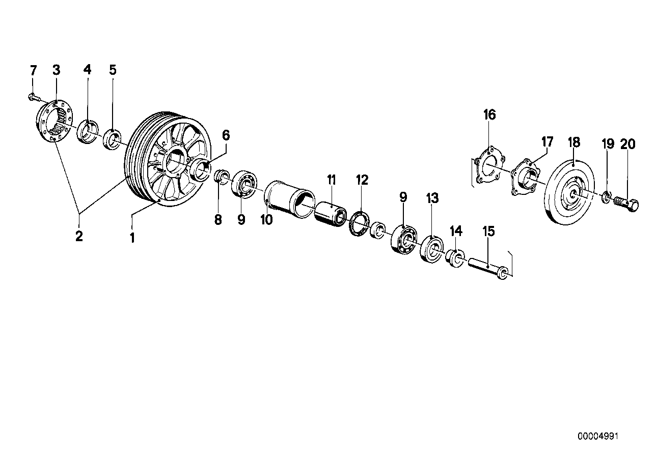 Genuine BMW 07119947165 Rivet 5X20 (Inc. R75/5, R50/5 & R60/5)