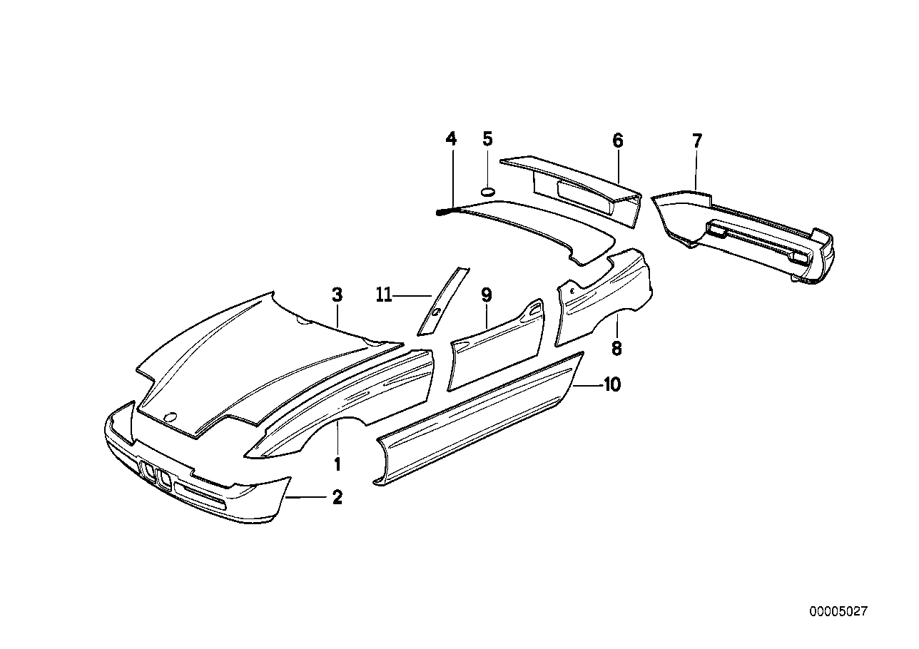Genuine BMW 41352290420 Side Panel, Front Right (Inc. Z1)