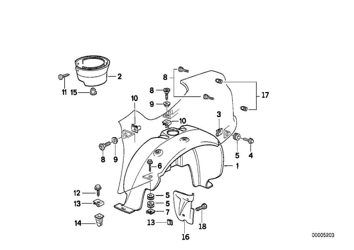 Genuine BMW 51712292065 Covering Left (Inc. Z1)