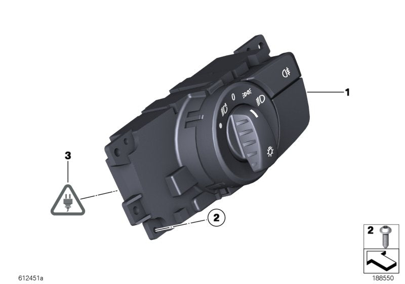 Genuine BMW 61319184277 E89 Control Element Light (Inc. Z4 28i, Z4 35i & Z4 30i)