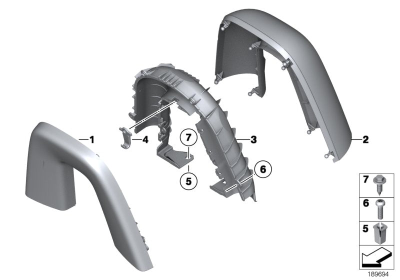 Genuine BMW 51439128420 E89 Retainer For Cover, Rollover Bar, Right (Inc. Z4 35is, Z4 28i & Z4 30i)