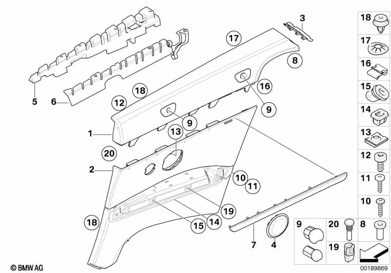 Genuine BMW 51439150344 Set Plug SCHWARZ